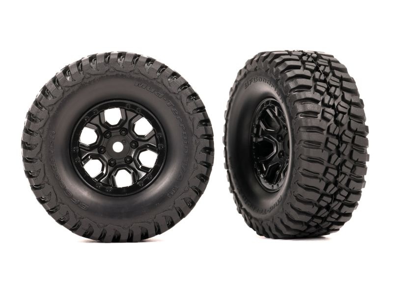 Traxxas Reifen & Felgen assembled (black 1.0 Felgen BFGoodrich Mud- 9774