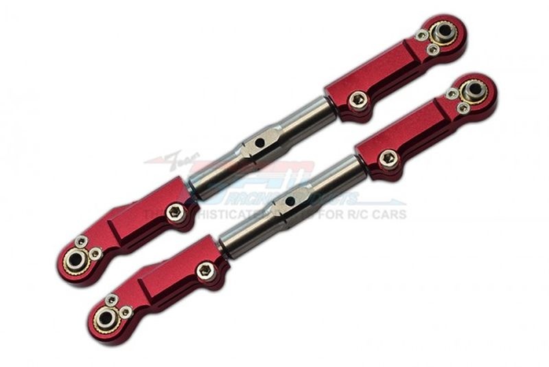GPM Aluminium & Edelstahl Spurstange oben vorne rot GPM Traxxas Sledge SLE054SR
