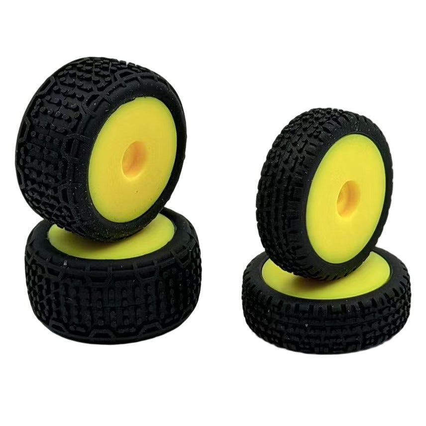 Hobby Plus Wheel Set yellow f/r, Speck-B (2) 250125