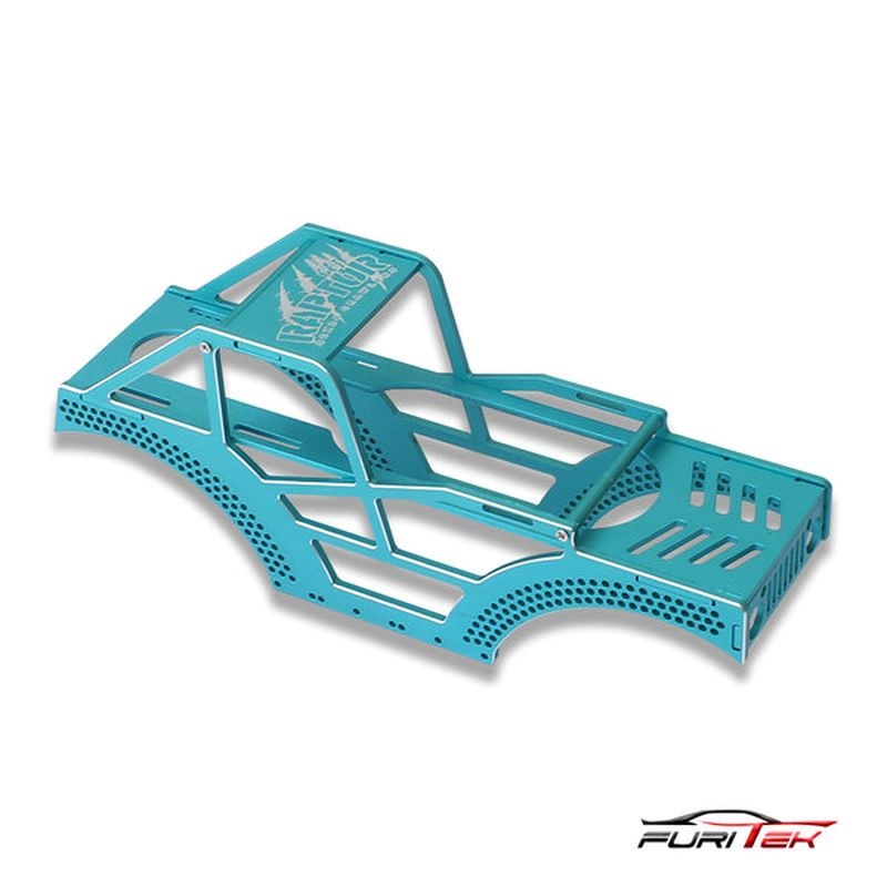 FURITEK RAPTOR ALU FRAME KIT FOR SCX24 CRAWLERS - BLUE AQUA Kits - Rock Crawler FUR-2109