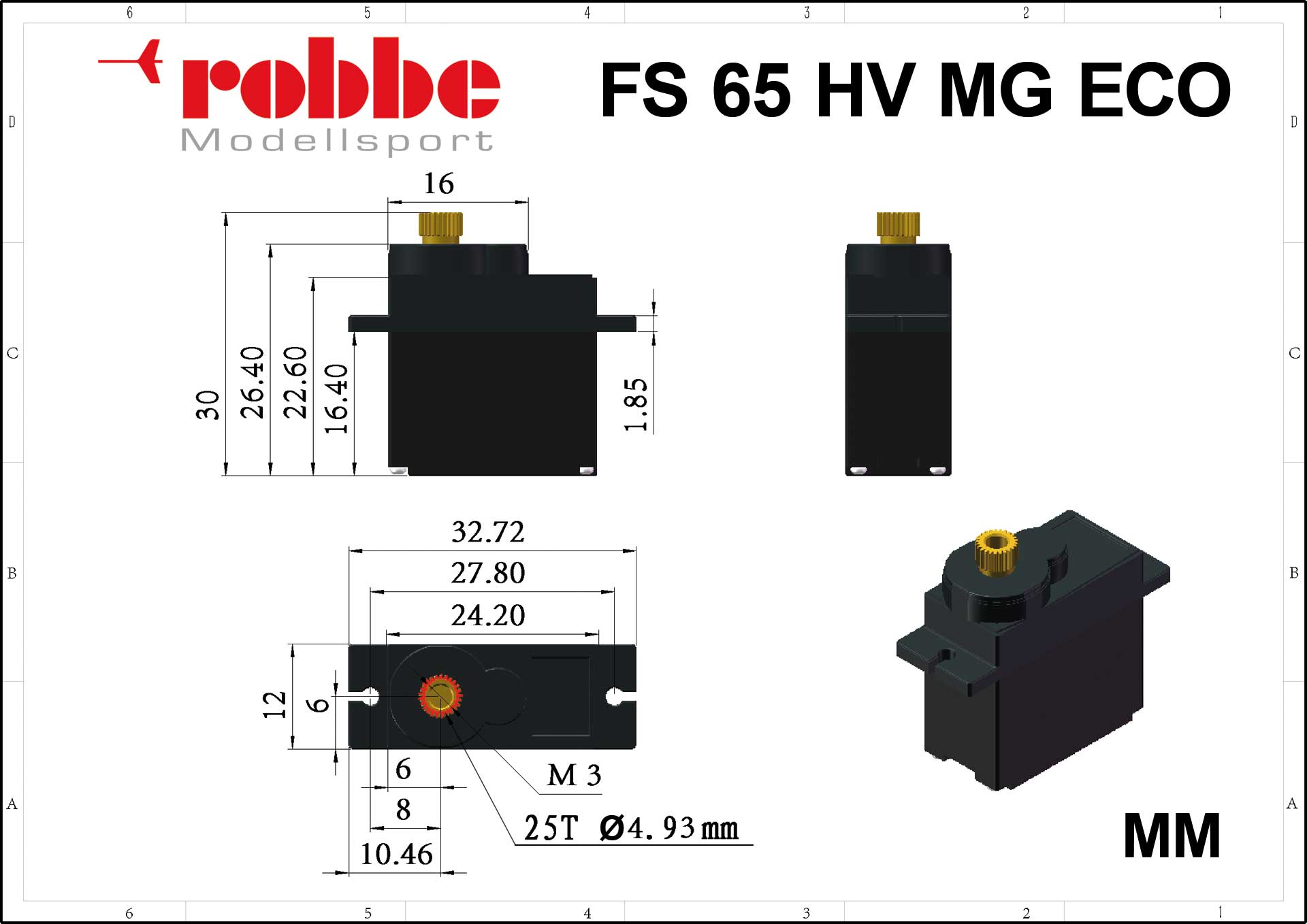 Robbe FS 65 HV MG Eco Digital Servo 9144