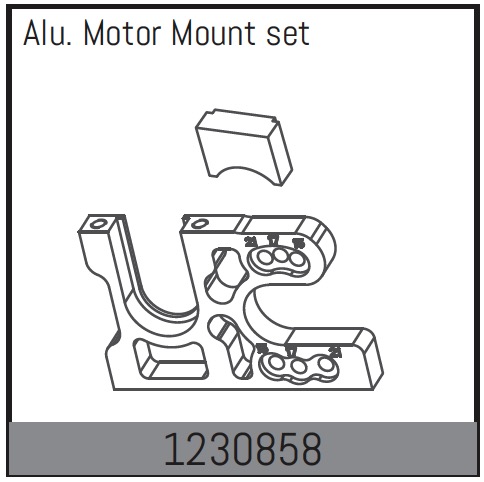 Absima Aluminium Motorhalter 1230858