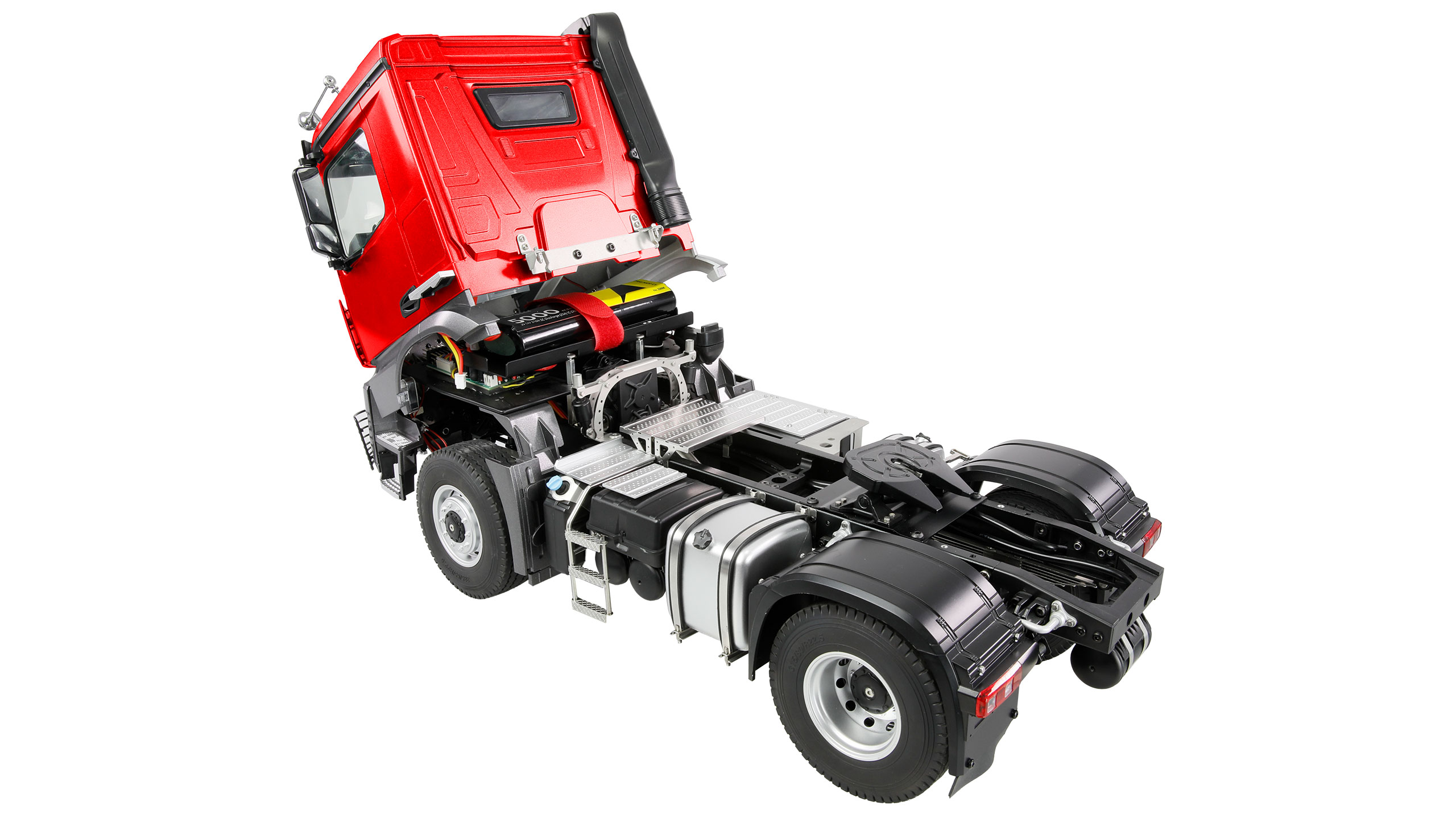 Amewi Mercedes-Benz Arocs Sattelzug mit Kippauflieger 4x4 1:14 RTR rot 22695