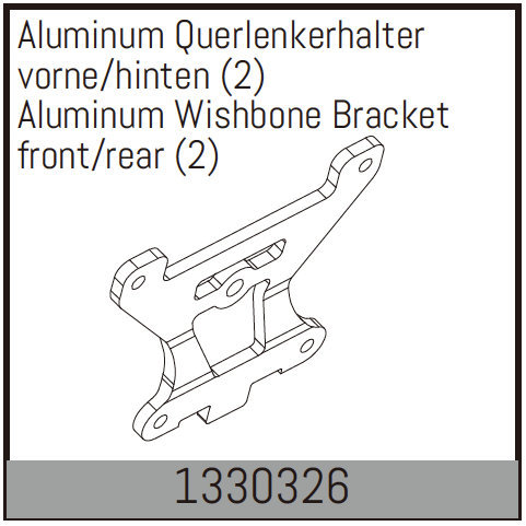 Absima Aluminum Querlenkerhalter vorne/hinten (2 St.) 1330326