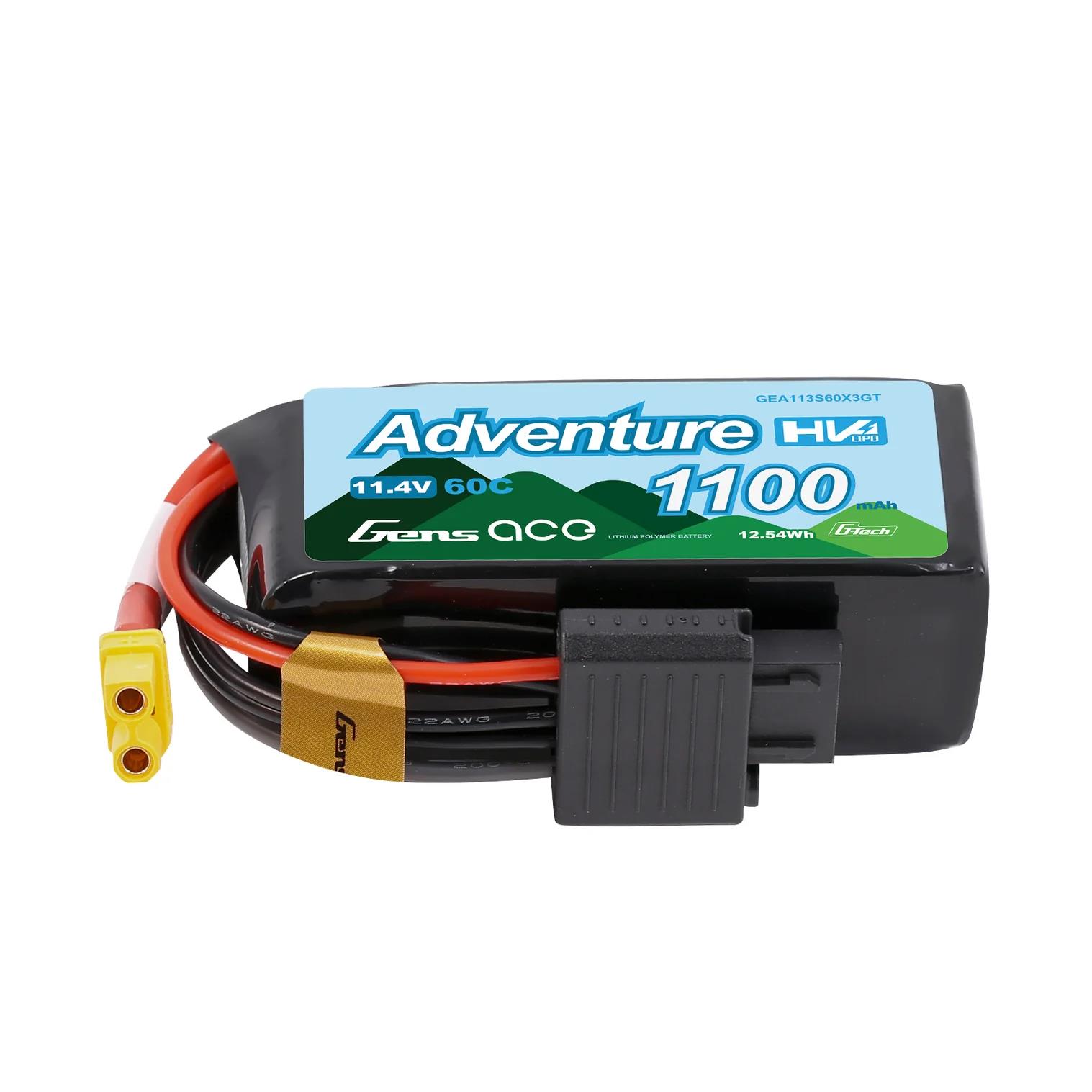 Gens Ace Adventure G-Tech 1100mAh 3S1P 11.4V 60C High Voltage Lipo Akku XT30 GEA113S60X3GT