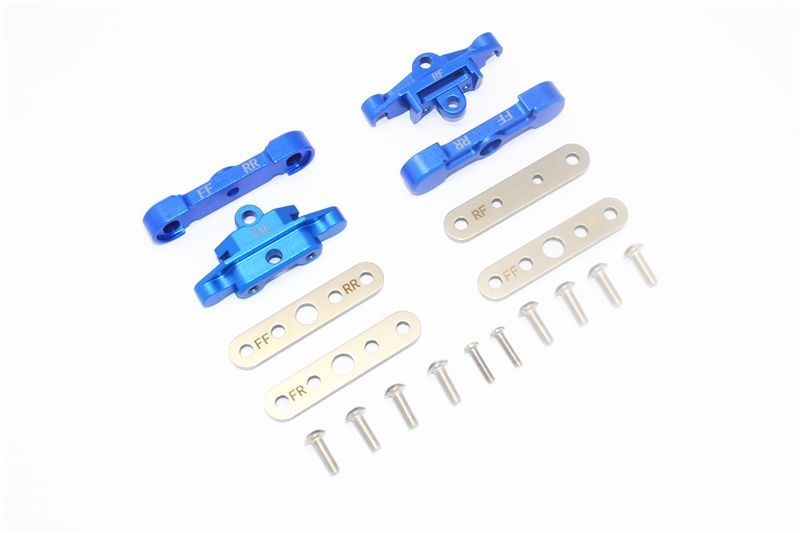GPM Alu Querlenkerbefestigung unten v/h blau Traxxas MAXX