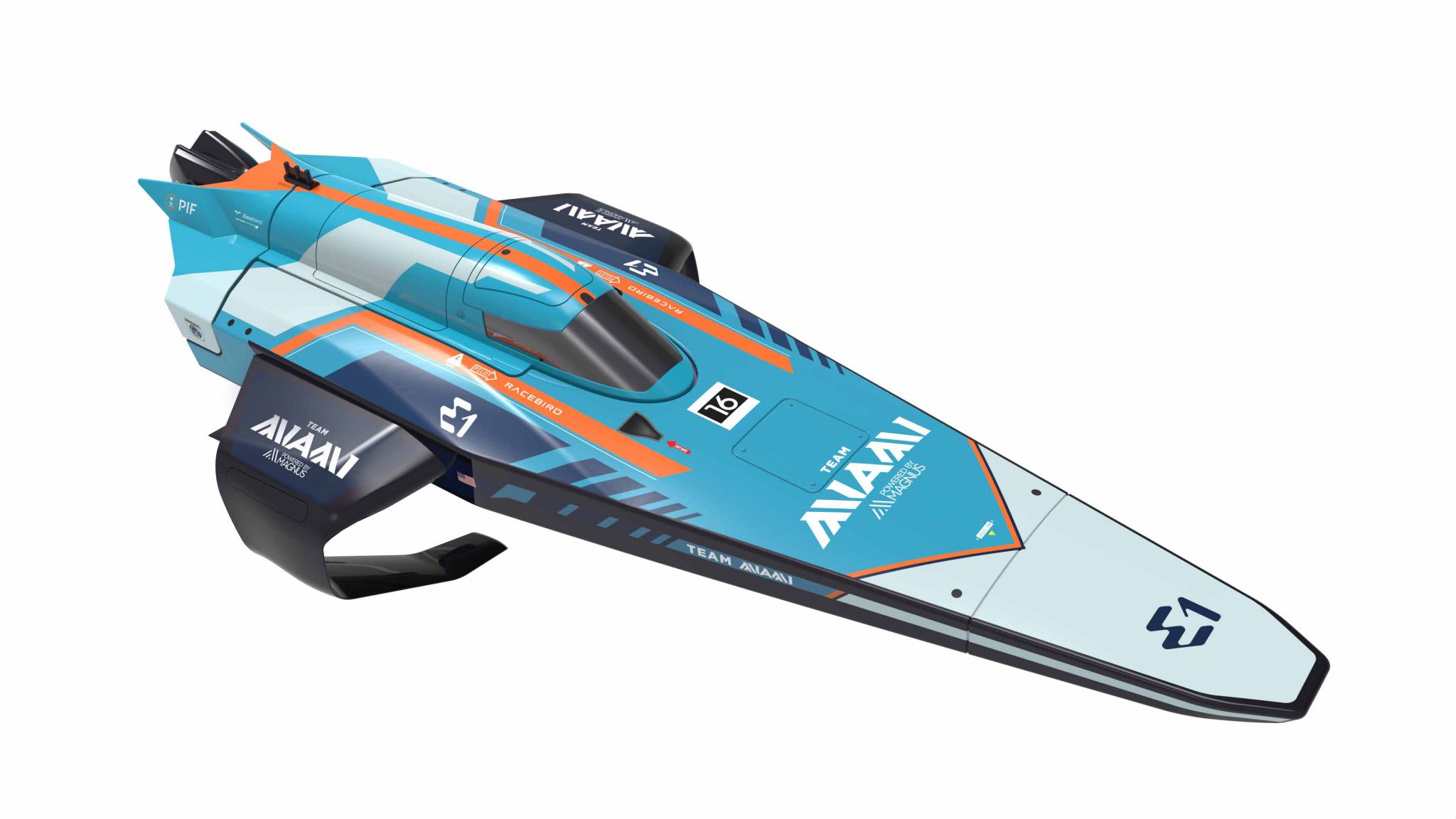 Joysway E1 Racebird Hydrofoil Boat Team Miami1/14 Rennboot RTR 8608MIAMI - Abbildung 1