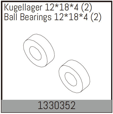 Absima Kugellager 12*18*4 (2 St.) 1330352