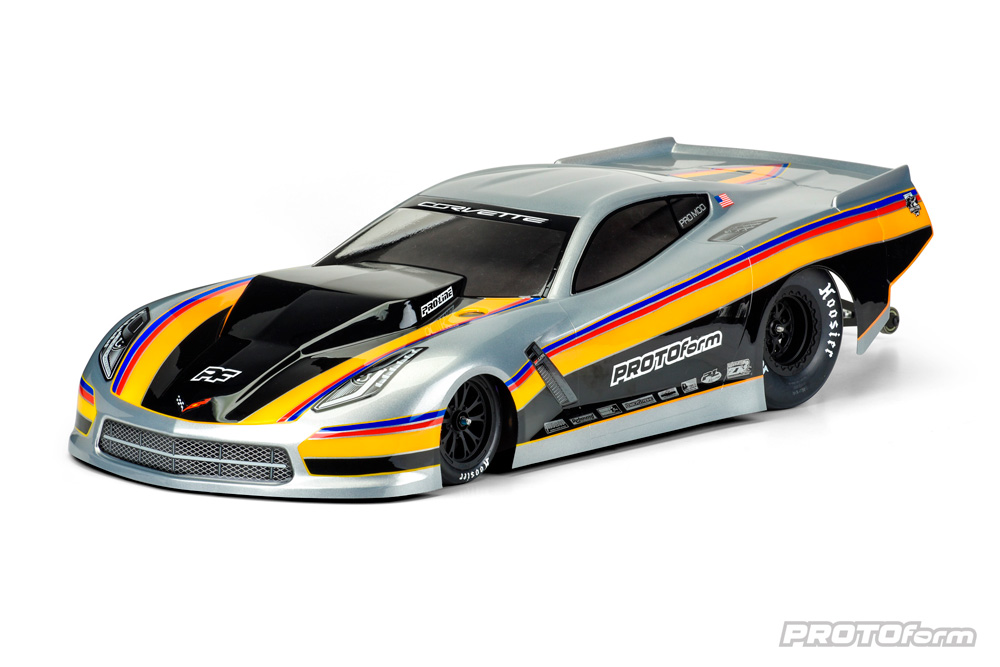 PROTOform Chevrolet Corvette C7 Pro-Mod Karo klar für Slash 2WD Drag Car 1571-40