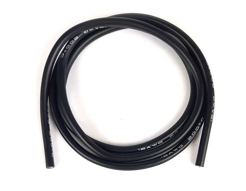 H-SPEED Silikonkabel flexibel 12AWG 4mm² 1m schwarz HSPC100
