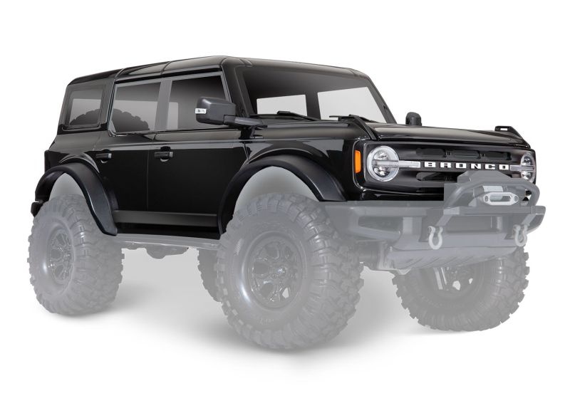 Traxxas Karo 2021 Ford Bronco Shadow schwarz lackiert + Anbau-Teile 9211T