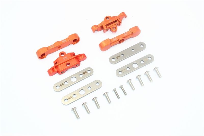 GPM Alu Querlenkerbefestigung unten v/h orange Traxxas MAXX