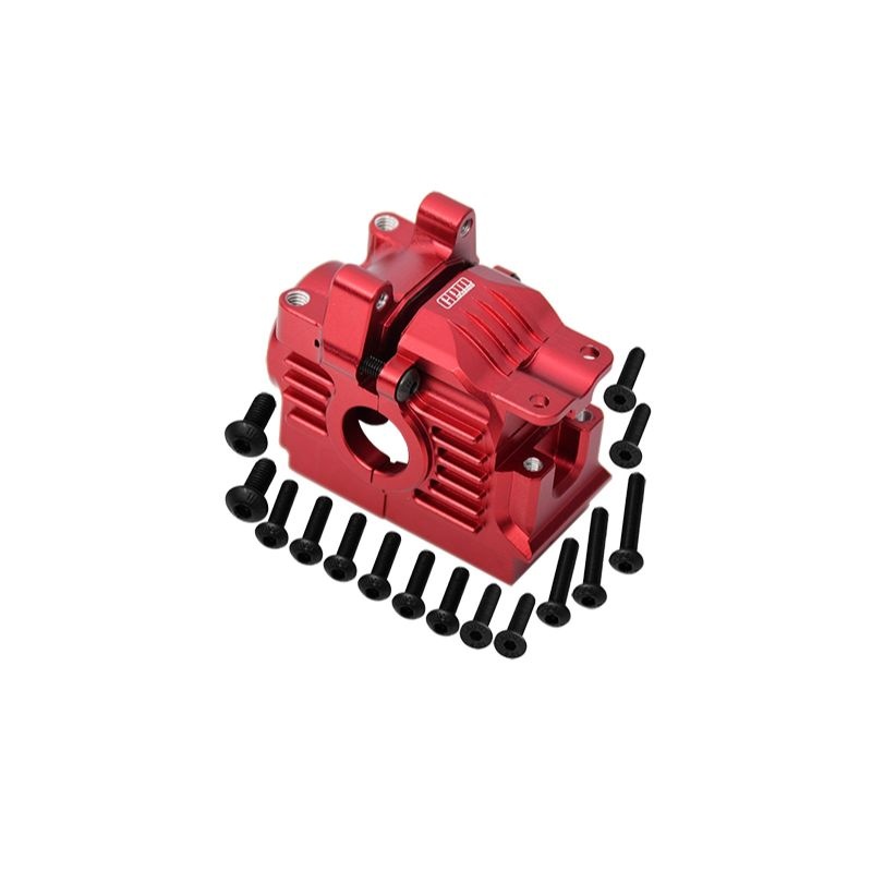 GPM Aluminium Getriebebox hinten rot TRX Rustler, Slash, Hoss, XO-01 4x4 RUS4013NR