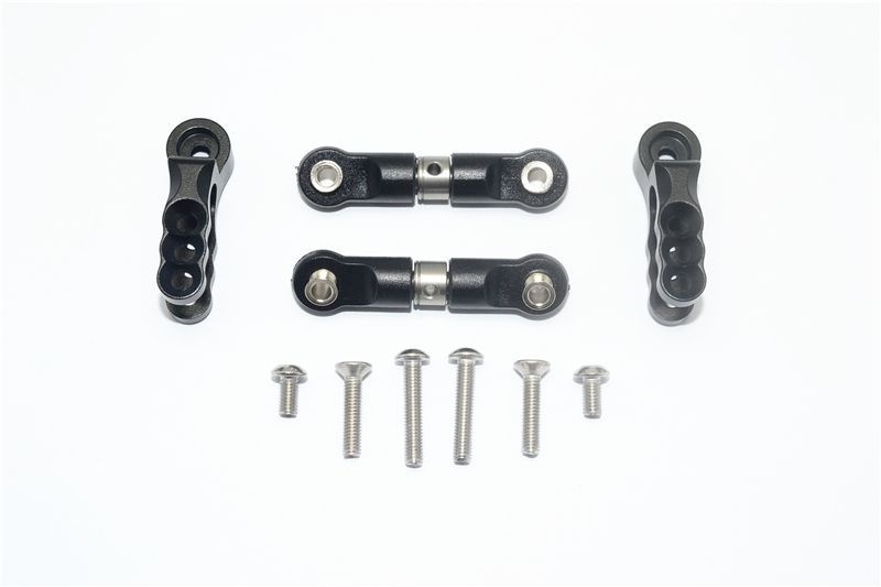 GPM Alu Servohorn mit Spurstangen schwarz (2 Stk.) Traxxas 1/10 E-Revo
