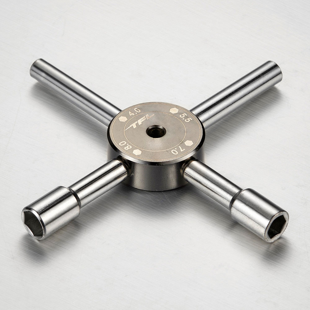 TT1606-04 Kreuzschlüssel Aussensechskant 4,0/5,5/7,0/8,0mm