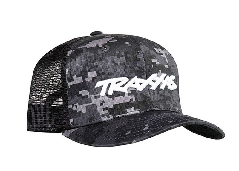 Traxxas Trucker Cap Camouflage/Logo weiß, runder Schirm  1182-CAMO