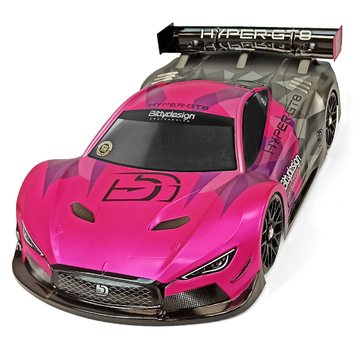 Bittydesign Hyper GT-8 Body 325mm Wheelbase (Not painted) BDGT8-HYP