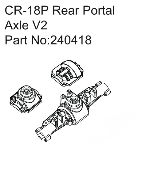 Hobby Plus CR-18P Rear Portal Axle V2 240418
