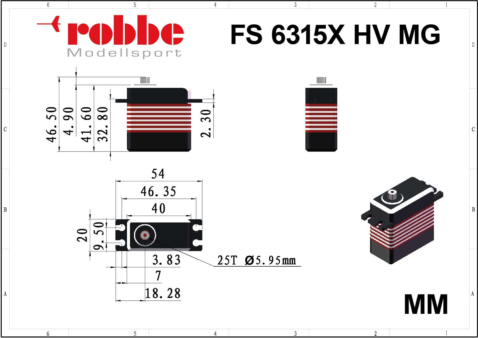 Robbe FS 6315X HV MG Digital Servo 9139