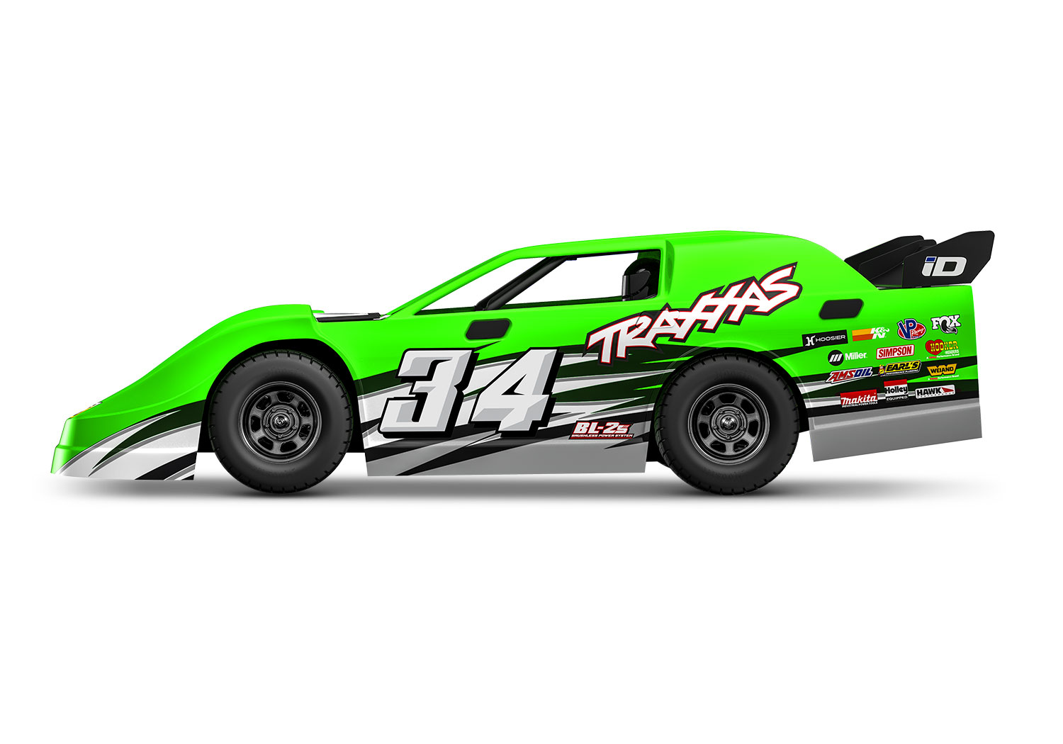 Traxxas Slash Modified Late-Model Competition BL-2S grün 1/10 Dirt Oval Racer RTR Brushless 104364-74 - Abbildung 3