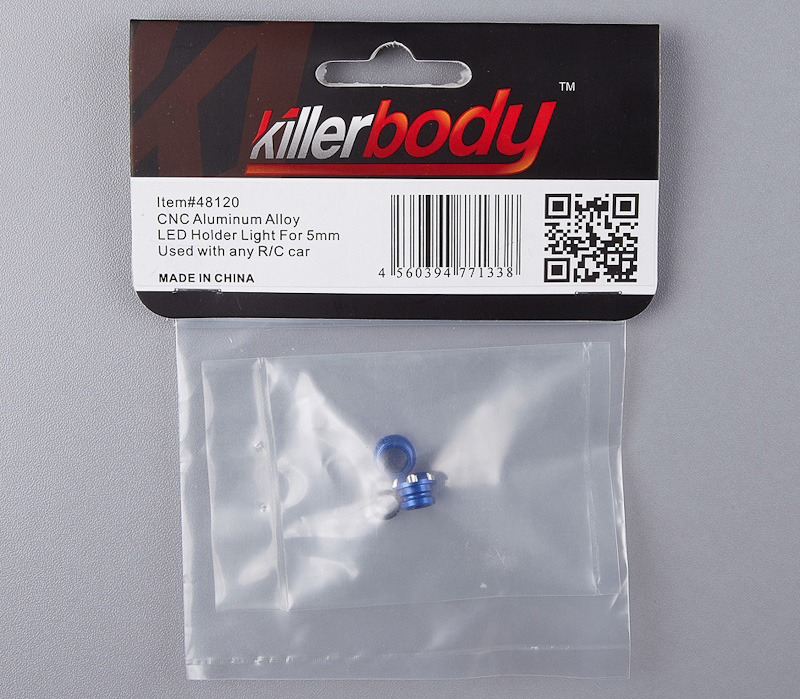 KB48120B LED Halter Aluminium Blau für 5mm LED