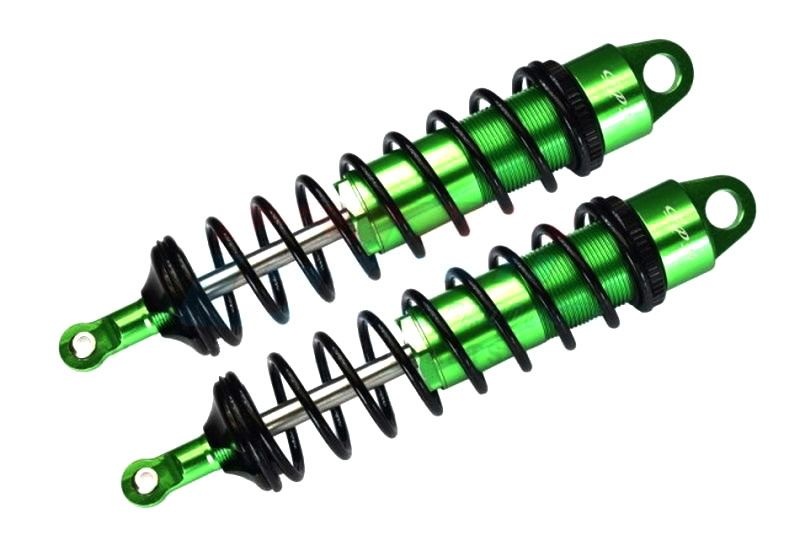 GPM Alum. 6061-T6 Dämpfer 143mm, 6mm Dämpferstange hi. grün Traxxas Sledge