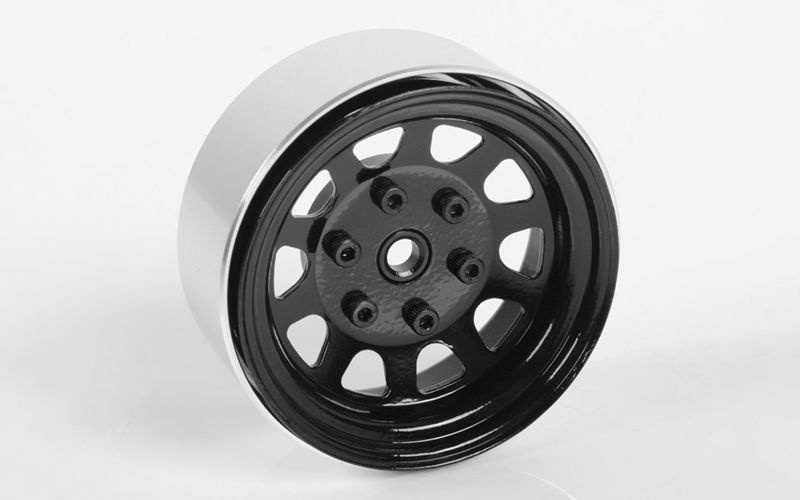 Stamped Steel 1.7 Beadlock Wagon Wheels (Black) Z-W0270