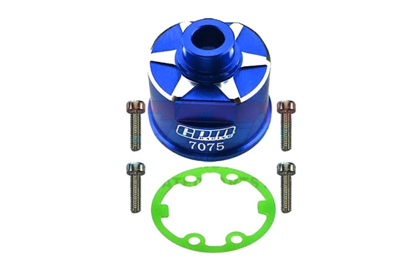 GPM Aluminium Differential Gehäuse v/h blau TRX 1/10 E-Revo alt, Rustler/Stampede/Slash/H ER011NB