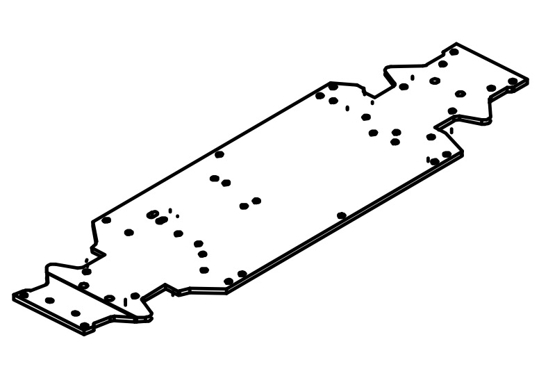 Absima Aluminum Chassis Plate 1610118