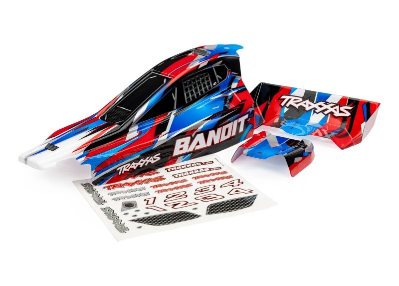 Traxxas Karo Bandit rot mit Aufkleber  2430-RED - Abbildung 1