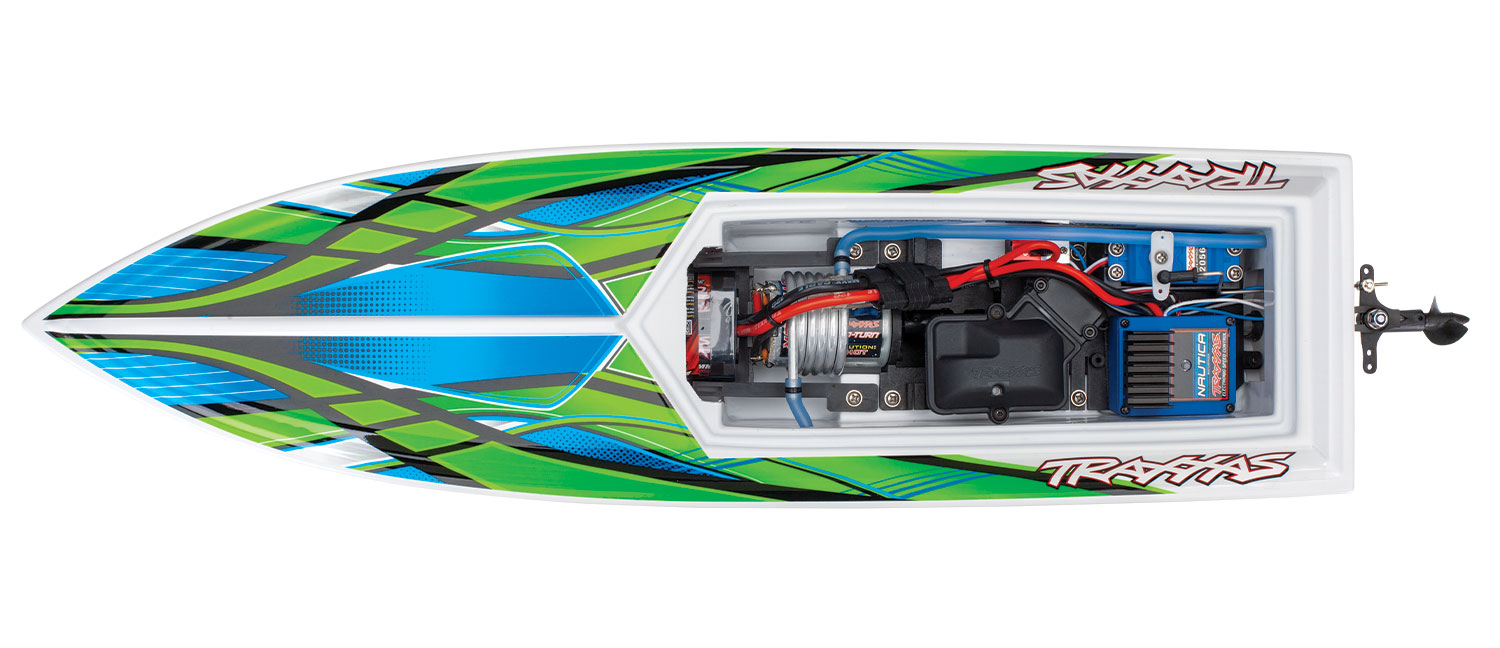 Traxxas Blast Rennboot weiß/grün +USB-C-Lader 38104-8 - Abbildung 4