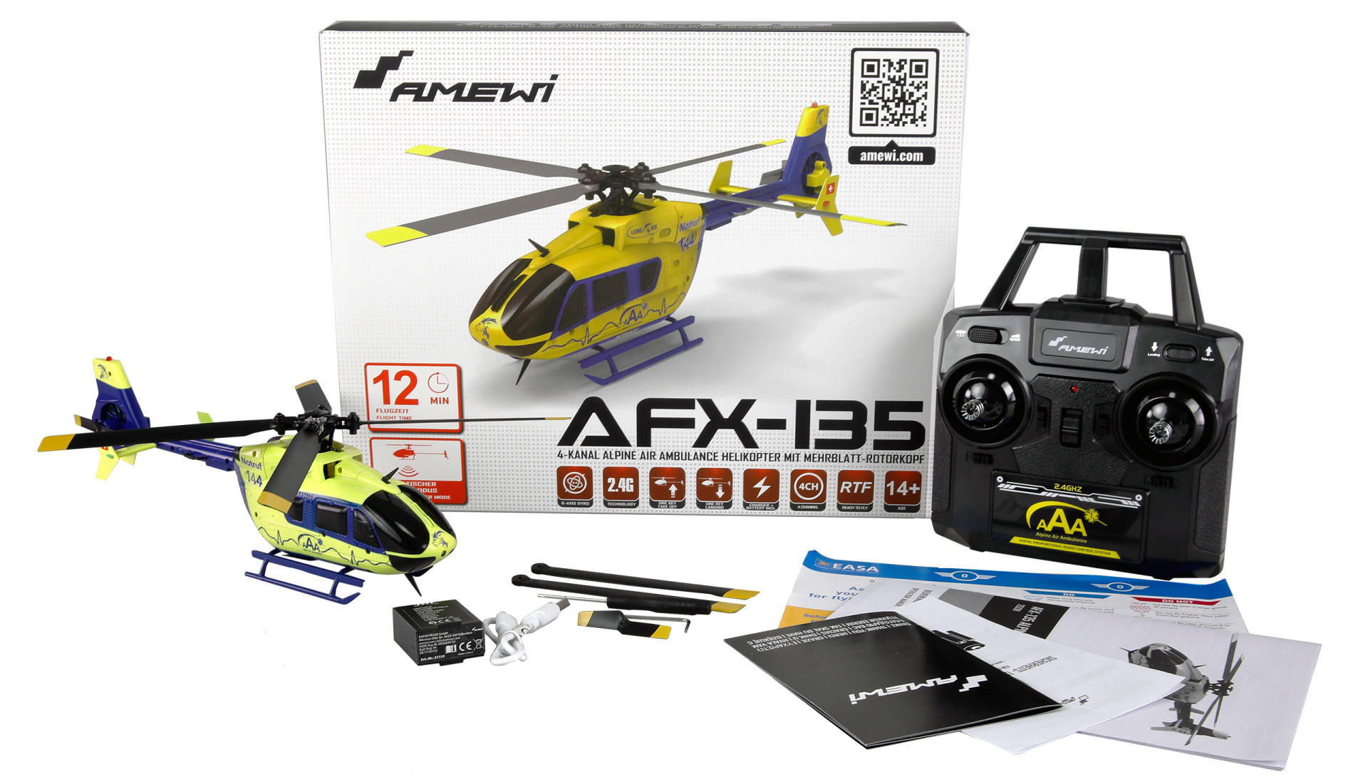 Amewi AFX-135 Alpine Air Ambulance Helikopter 4-Kanal 6G RTF 25339 - Abbildung 7