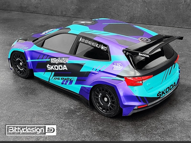 Bittydesign SKODA Fabia RS Rally2 Clear Body 1/10 Rally 190mm Hard 1,2mm BDRX-190FRS2H
