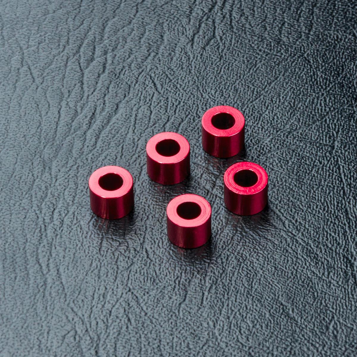 820011R Distanzbuchse Alu 3x5.5x4.0mm rot
