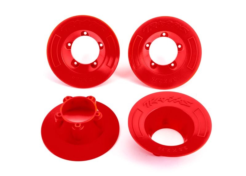 Traxxas Felgen-Abdeckung rot (4)  für 9572 Felgen 9569R