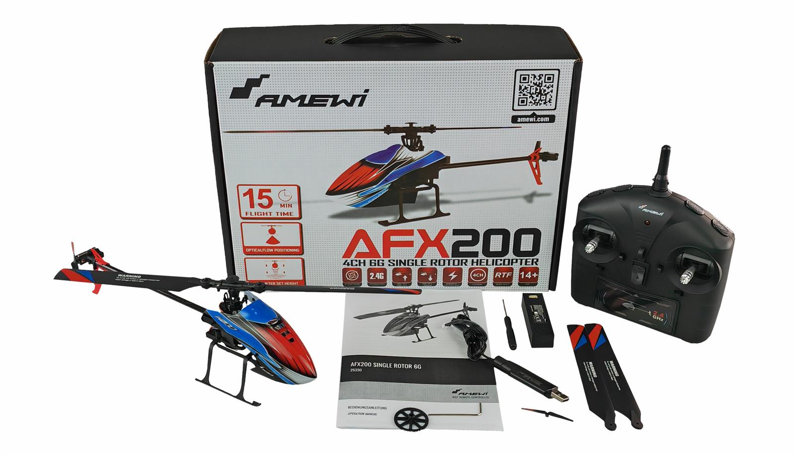 Amewi AFX200 Single-Rotor Helikopter 4-Kanal 6G RTF 25330 - Abbildung 2