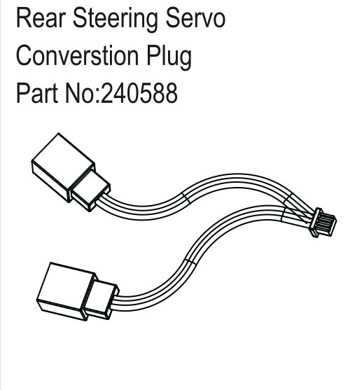 Hobby Plus Rear Steering Servo Converstion Plug 240588