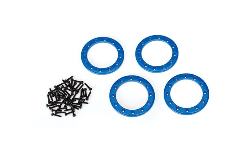 Beadlock Rings Blau (1.9') Alu (4) + Schrauben 8169X