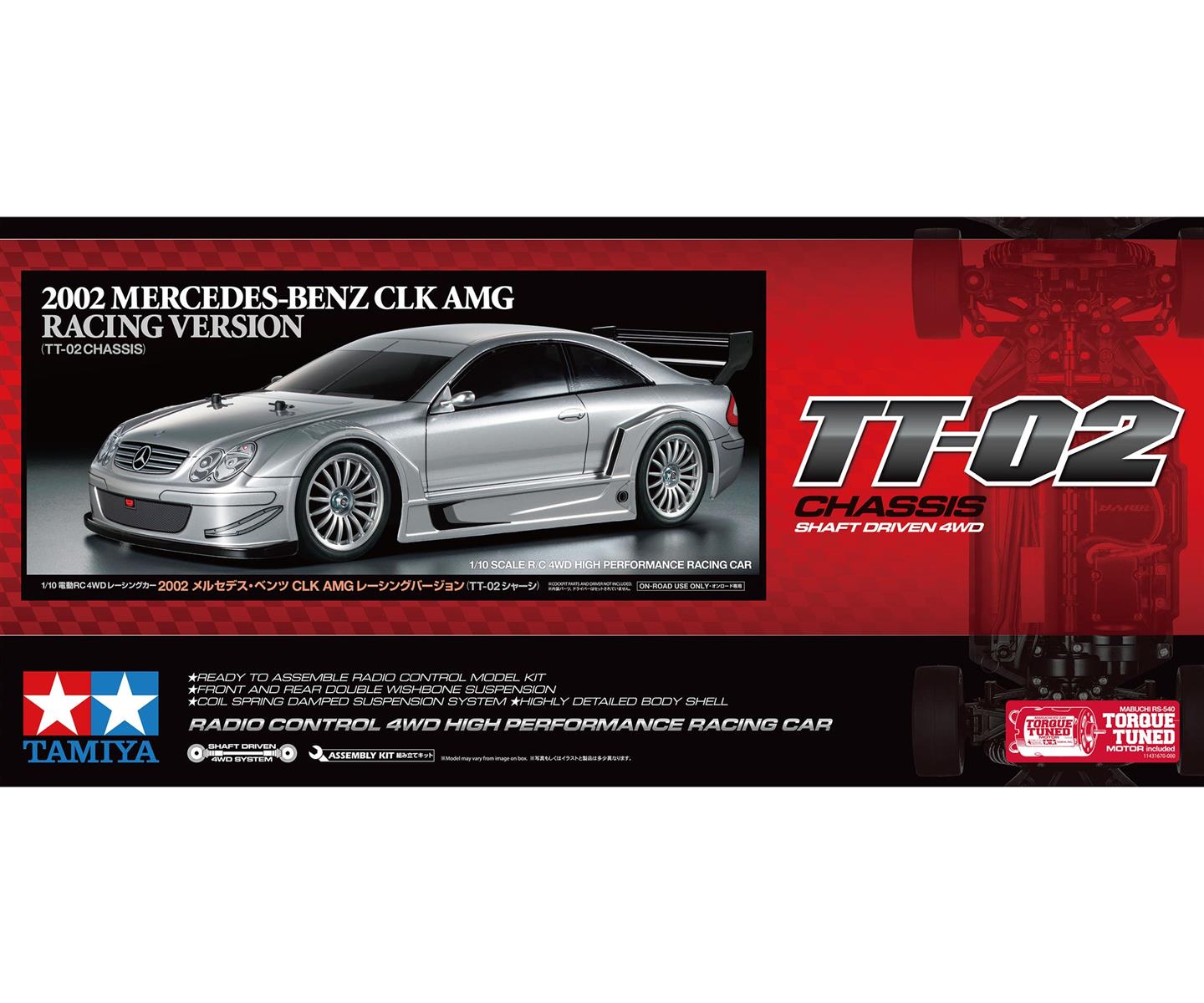 Tamiya 58722 1:10 RC MB CLK AMG 2002 TT-02 300058722