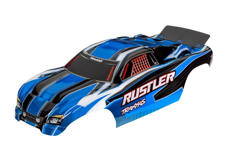 Traxxas Karo Rustler (passt auch Rustler VXL) blau, kpl. lackiert 3750X - Abbildung 1