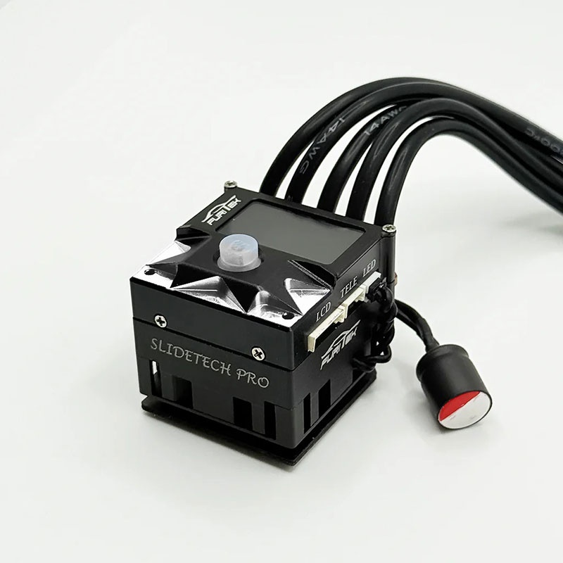 FURITEK Slide-Tech PRO Regler Sensor mit OLED & interner Lüfter für 1/10 Drifter & Stock Racing Black Edition FUR-2700