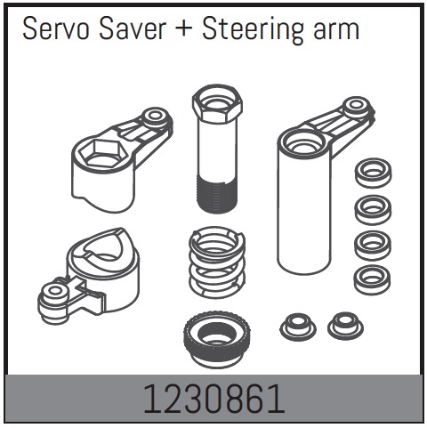 Absima Servo Safer und Lenkpfosten 1230861