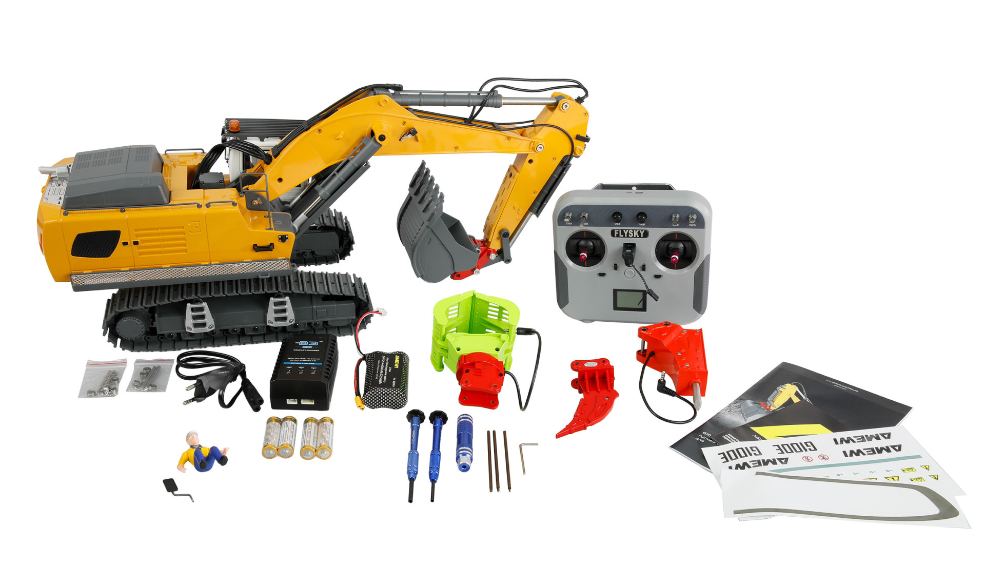 Amewi G100E Vollmetall Bagger 1:18 RTR Gelb 22749 - Abbildung 11