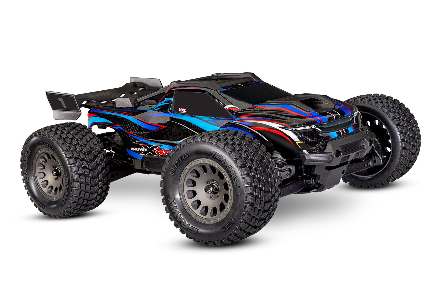 Traxxas MINI-XRT VXL-3S 4x4 1/16 Race Truck Blau mit 2S Akku/Lader 108076-1 - Abbildung 1