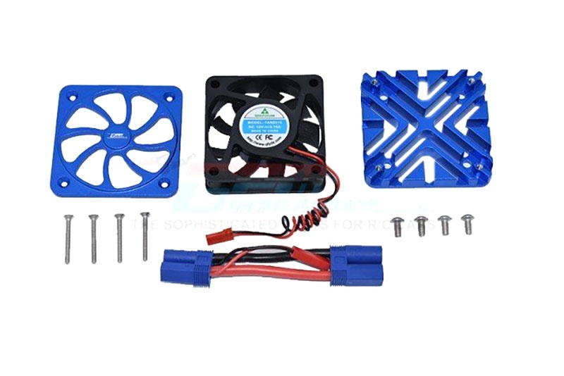 GPM Aluminium Motorkühlkörper mit Ventilator blau ARRMA Kraton, Outcast 8s MAKX018FANB