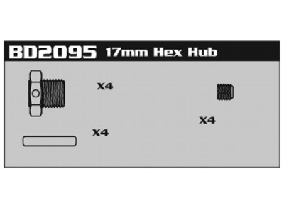 Nanda BD2095 17mm Hex Hub BD2095 - Abbildung 1