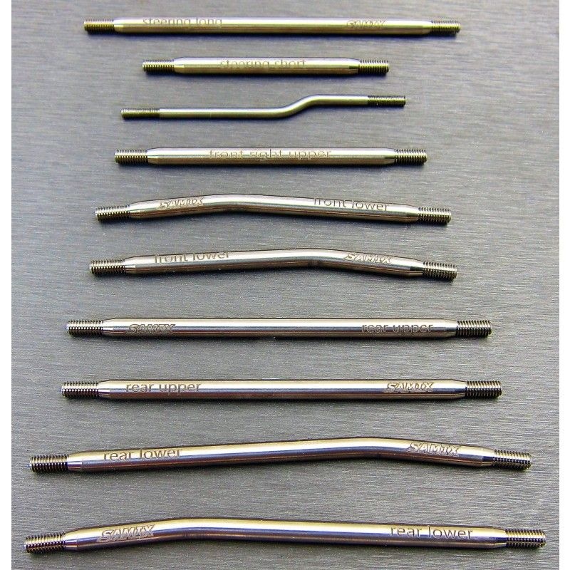SAMIX Titan Aufhängungsstifte Link 313mm Kit 10Stk. für Axial SCX10-3 SCX3-5025FLS