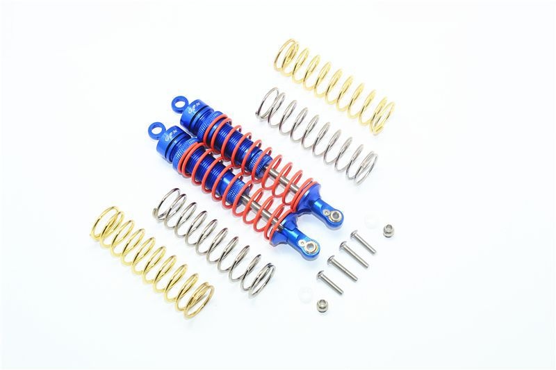 GPM Alu Dämpfer hinten 102mm blau Traxxas Rustler, Slash, Hoss 4x4 - Abbildung 1