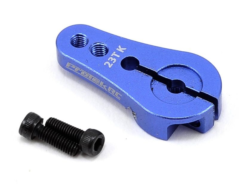 ProTek RC Aluminium Servo Horn kurz klemmbar 4mm blau (23T-JR/Sanwa/KO)