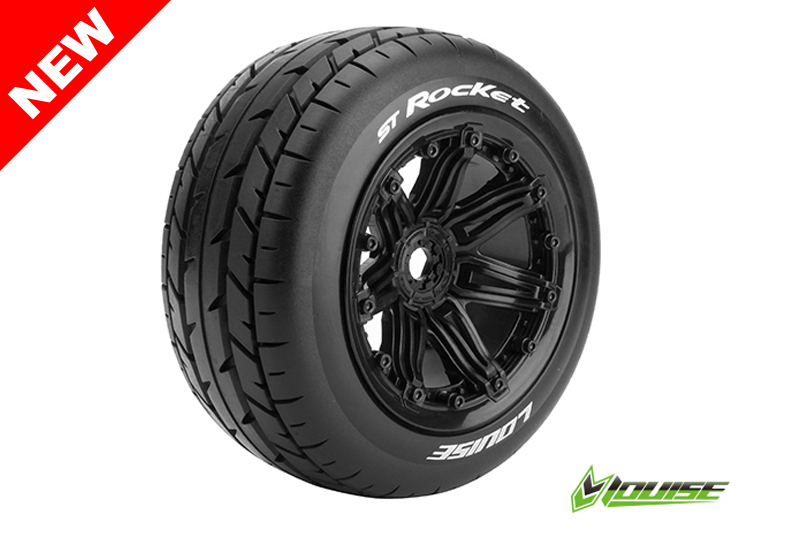 Louise ST-ROCKET Sport-Compound Felge schwarz (2) TRX, ARRMA, HPI, ... 1:8er / L-T3286B
